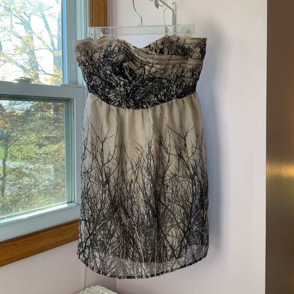 Forest fairy strapless dress